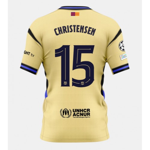Dres Barcelona Andreas Christensen #15 Gostujuci 2025-26 Kratak Rukav